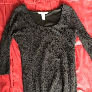 Black Lace 3/4 Sleeve Dress!